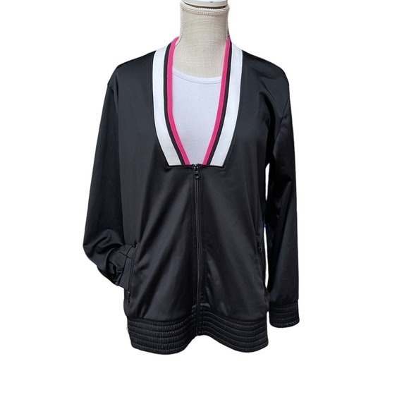 Victoria‎ Sport Black Front Zip Up Oversize Jacket Size: S - Picture 1 of 9